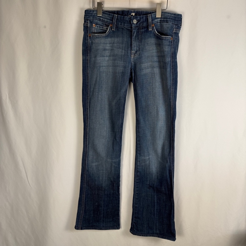 7 For All Mankind A pocket Dark Blue Boot Cut Women's Jeans, western, rodeo